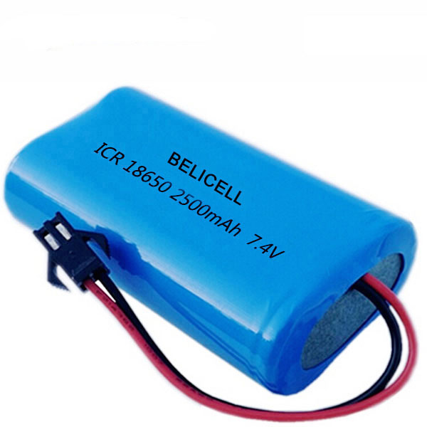 Lithium ion battery pack 18650 7.4V 2500mAh